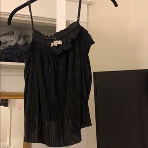 Black madewell textured top